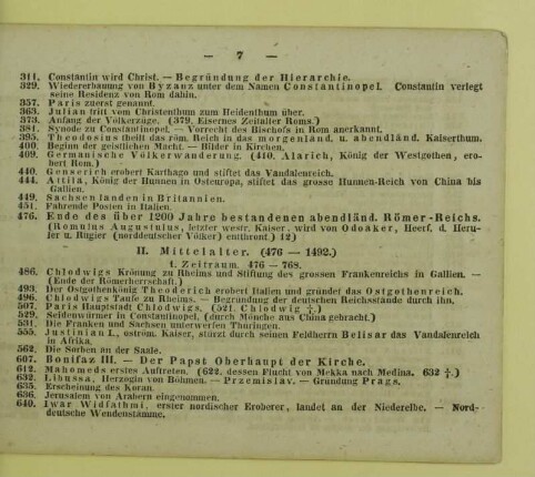 II. Mittelalter. (476 - 1492.)