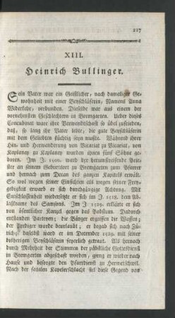 XIII. Heinrich Bullinger.