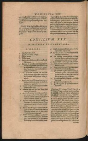 Consilium XXX. In Materia Testamentaria.