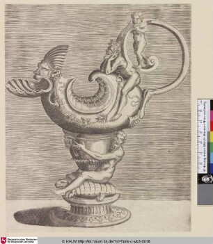 [Nautiluspokal; Can formed from shell, Nautilus Cup]