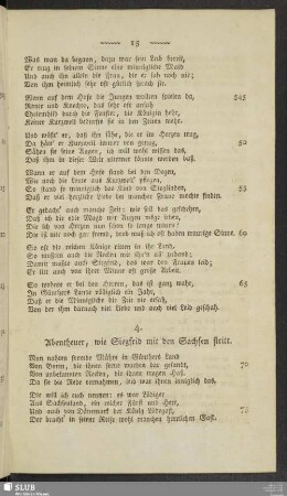 4. Abentheuer, wie Siegfrid mit den Sachsen stritt
