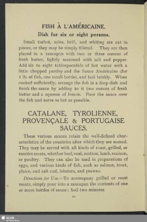 Catalane, Tyrolienne, Provençale & Portugaise sauces