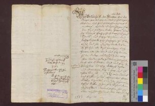 Die Stadt Endingen huldigt Herzog Albrecht von Österreich.