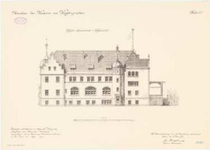 Kaserne Kaiser-Alexander-Gardegrenadier-Regiment (Am Kupfergraben), Berlin: Offizier-Speiseanstalt: Hofansicht 1:100