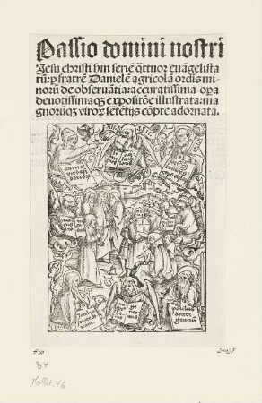 Christus lehrt die Völker, Titelblatt des Anhangs "Passio Domini Nostri Jesu Christi", Basel 1511