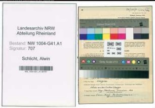 Entnazifizierung Alwin Schlicht , geb. 08.04.1912 (Polizeibeamter)