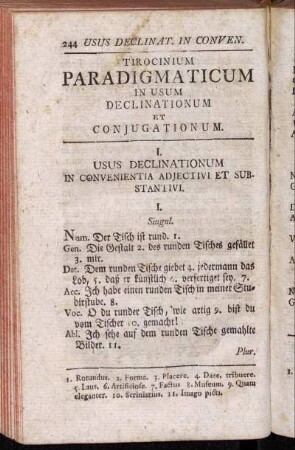 Tirocinium paradigmaticum in usum declinationum et conjugationum.