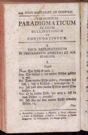 Tirocinium paradigmaticum in usum declinationum et conjugationum.