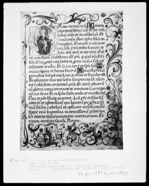 Extractus missae aus Sankt Ulrich in Augsburg — Initiale C (redo) mit Gnadenstuhl, Folio 3recto