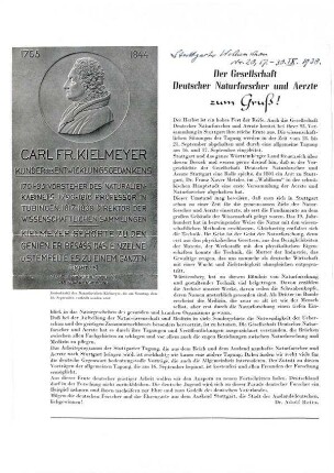 Artikel  "Der Gesellschaft Deutscher Naturforscher und Aerzte zum Gruß!"