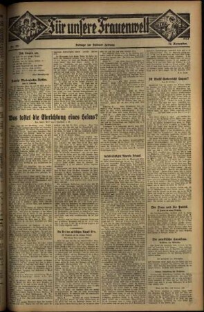 Zweite Ausgabe vom Donnerstag, den 24. November 1932.