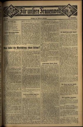 Zweite Ausgabe vom Donnerstag, den 24. November 1932.