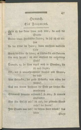 Henoch. Ein Fragment