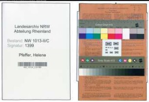 Entnazifizierung Helene Pfeffer , geb. 29.04.1901 (Vertreterin)