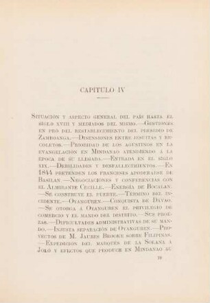 Capítulo IV. Situación y aspecto general del país hasta el siglo XVIII y mediados del mismo. - ...