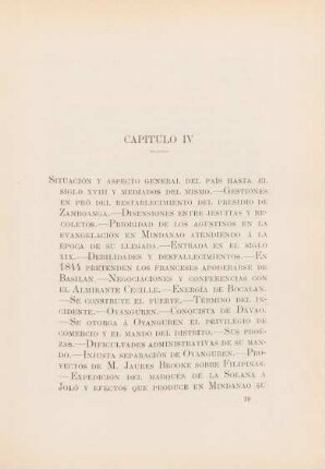 Capítulo IV. Situación y aspecto general del país hasta el siglo XVIII y mediados del mismo. - ...