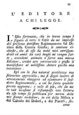 L'Editore A Chi Legge.