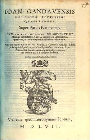 Quaestiones super Parvis Naturalibus