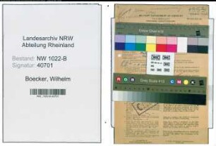 Entnazifizierung Wilhelm Boecker , geb. 02.07.1893 (Kassierer)