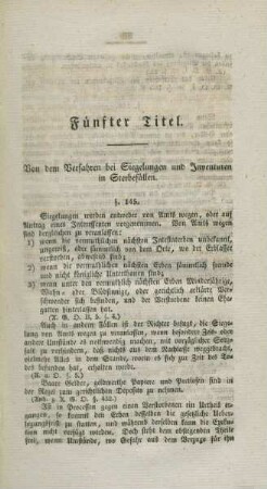 Fünfter Titel.