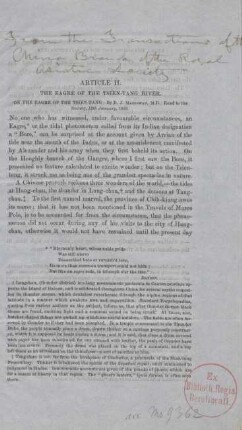 The eagre of the Tsien-Tang River : on the Eagre of the Tsien-Tang River