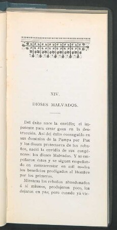 XIV. Dioses malvados