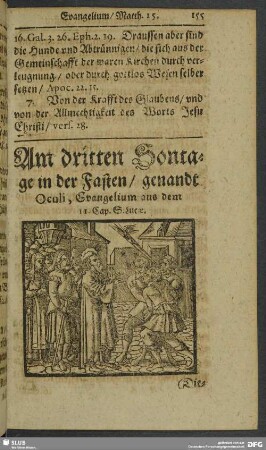 Am dritten Sontage in der Fasten, genandt Oculi, Evangelium aus dem 11. Cap. S. Lucae