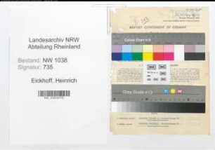 Entnazifizierung Heinrich Eickhoff , geb. 06.06.1899 (Ingenieur)