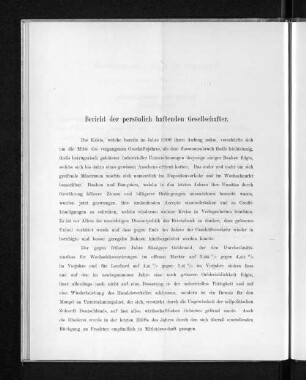 Bericht der persönlich haftenden Gesellschafter.