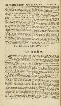 Stücke in Esther.