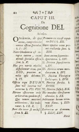 Caput III. De Cognitione Dei