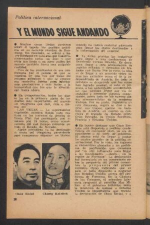Y el mundo sigue andando : Política internacional
