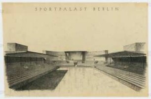 Sportpalast, Berlin-Hohenschönhausen: Perspektivische Ansicht