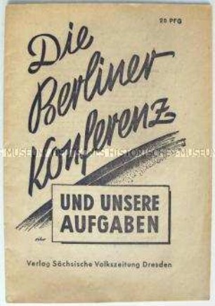 Propagandaschrift zur Potsdamer (Berliner) Konferenz der alliierten Staatschefs
