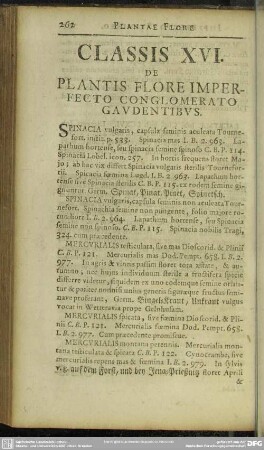 Classis XVI. De Plantis Flore Imperfecto Conglomerato Gaudentibus