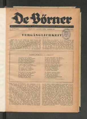 Vergänglichkeit zum Jahreswechsel