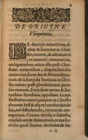 De Origine Ubiquitatis, Pii & Eruditi cuiusdam viri Tractatio