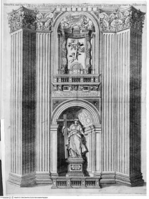 Basilicae veteris Vaticanae descriptio. (Auctore Romano. Cum notis Abbatis Pauli de Angelis, quibus accedit descriptio brevis novi templi Vaticani, necnon utriusque ichnographia) - Tav. 9 Roma, San Pietro in Vaticano, crociera, pilastro di S. Elena