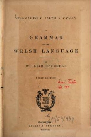 A grammar of the Welsh language
