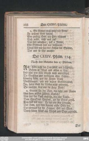 Der CXXIV. Pslam. 124.