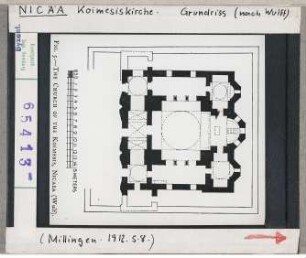 Nicäa: Koimesis-Kirche, Grundriss nach Wulff