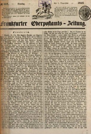 Frankfurter Ober-Post-Amts-Zeitung. 1845,11/12