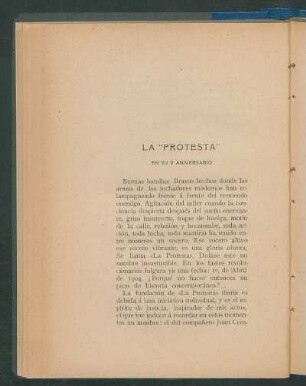 La "Protesta" en su aniversario
