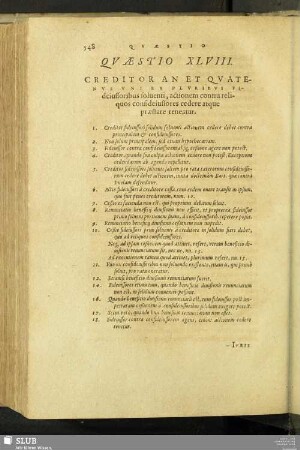 Quaestio XLVIII. Creditor An Et Quatenus Uni Ex Pluribus Fideiussoribus solventi, actionem contra reliquos confideiussores cedere atque praestare teneatur
