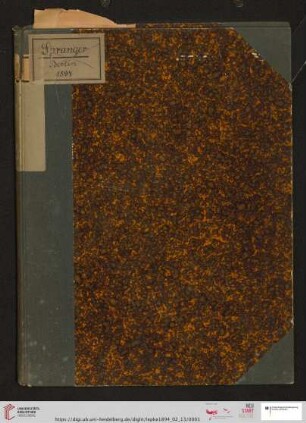 Nr. 931: Katalog / Rudolph Lepke's Kunst-Auctions-Haus, Berlin: Katalog der Galerie Spranger, Florenz : Gemälde moderner Meister ersten Ranges : oeffentliche Versteigerung: Dienstag, den 13. Februar 1894
