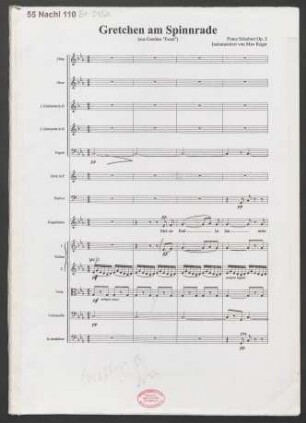Gretchen am Spinnrade : (aus Goethes "Faust") : Op. 2