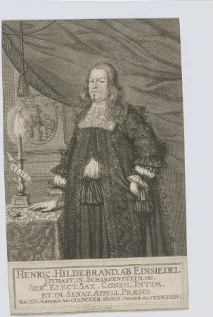 Bildnis des Henric. Hildebrand ab Einsiedel
