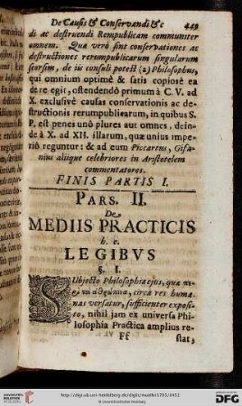 Pars II. De mediis practicis