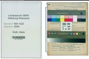Entnazifizierung Hans Grah , geb. 03.04.1914 (Fahrer)