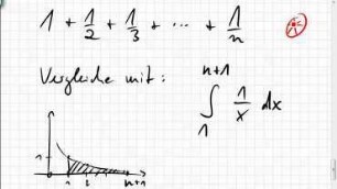 14A.3 Divergenz der harmonischen Reihe mit Integral zeigen